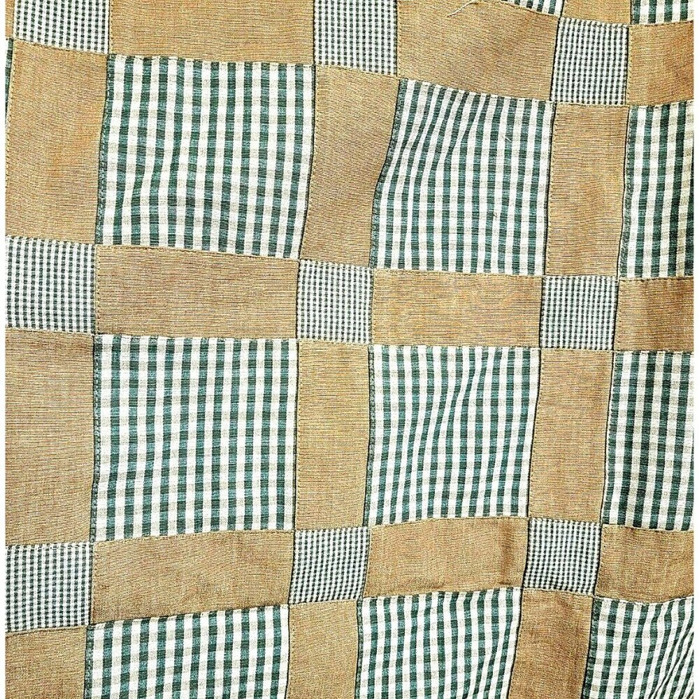 COPY - Quilted Sewn Patchwork Plaids Checker Canvas Fabric  54" W x 5 yards lot - Picture 2 of 12